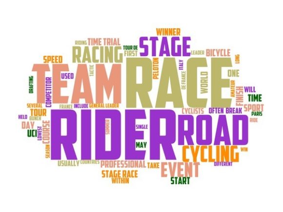 Road Bicycle Racing Typography Tumbler