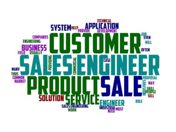 Sales Engineer Typography Background
