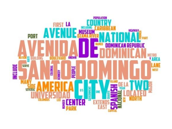 Santo Domingo Typography Tshirt: A Vibrant, Hand-Drawn Wordcloud for Meaningful Creative Expression