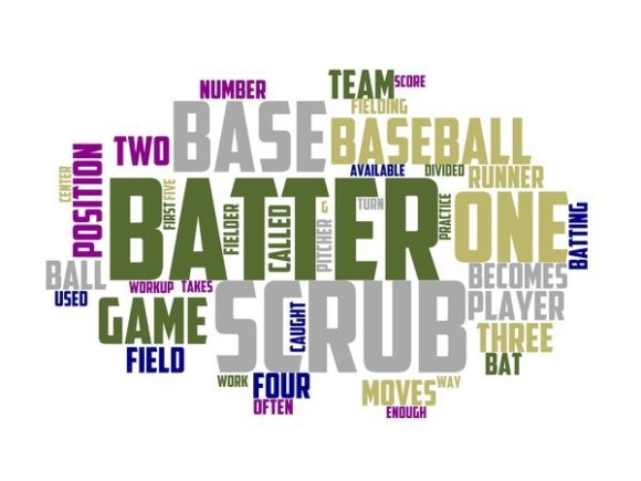 Scrub Baseball Typography Crafting