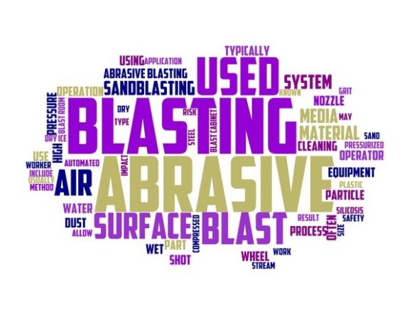 Shot Blaster Typography Book Cover: A Hand-Drawn Word Cloud for Versatile Creative Use