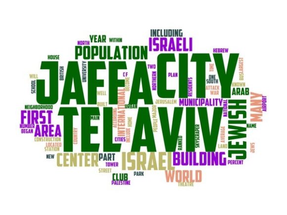 Tel Aviv Yafo Typography Sticker